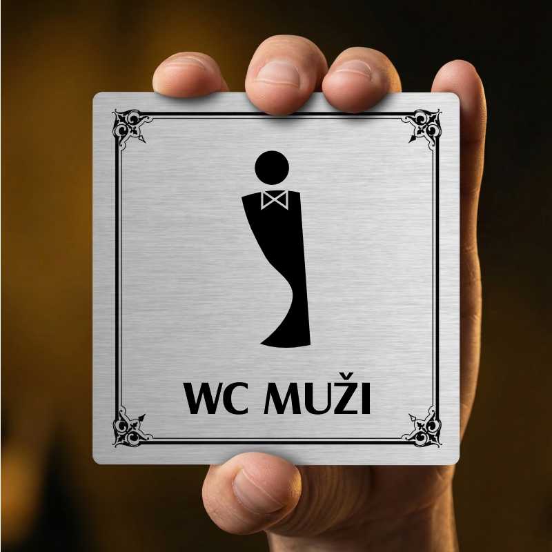 WC muži, 80x80mm, pergamen, Utah